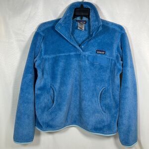 Patagonia Re Tool Snap T Classic Fleece Pullover Womens M Blue Granolagirl